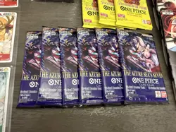 Mega One Piece Trading Card Bundle. 2 boxes, 14 sealed packs, & 17 single cards - Image 5
