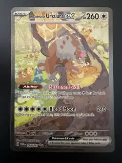 Pokemon TCG Bloodmoon Ursaluna EX Twilight Masquerade Card 216/167 - Image 1