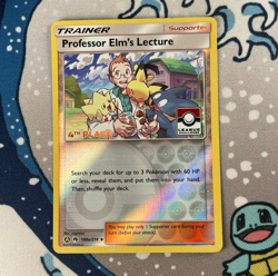 Professor Elm's Lecture 188a/214 4th Place Reverse Pokemon League Promo Card DMG - Image 1