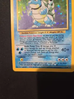 Red Dot Error Blastoise Misprint Base Set Holo 2/102 Pokemon Card - Image 2