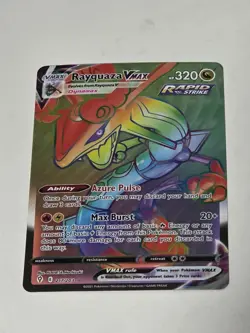 Rayquaza VMAX 217/203 Evolving Skies Rainbow Secret Rare Pokemon Card NM - Image 1