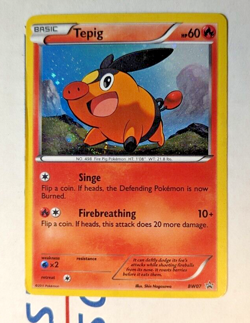 Tepig Holo Promo BW07 Pokemon Card LP - Image 1