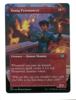 MTG Young Pyromancer Borderless Foil Double Masters 2022 Magic The Gathering TCG - Image 1