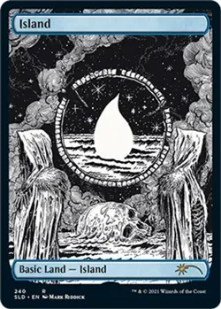 Island (Crushing Brutality) Secret Lair Drop Series NM 240 Foil - Image 1