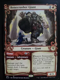 Bonecrusher Giant NM SHOWCASE Throne of Eldraine MTG FREE SHIPPING - Image 1