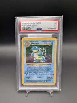 1999 Pokemon Blastoise Holo Shadowless Base Set Card 2/102 - PSA 7 - Image 1