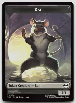Rat // Copy Double-Sided Token 6 // 1 TMT Magic: The Gathering T NM - Image 1