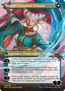 x1 Tamiyo, Inquisitive Student / Seasoned Scholar MH3 MTG 443 BORDERLESS 1x - Image 2