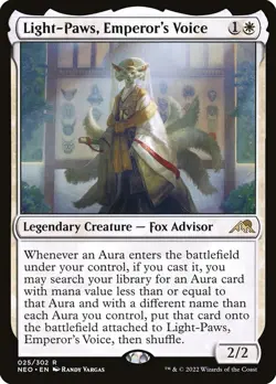 MTG Light-Paws, Emperor's Voice ** Kamigawa: Neon Dynasty ** English - Image 1