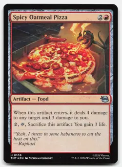 Spicy Oatmeal Pizza 109 TMT Magic: The Gathering U Foil NM - Image 1