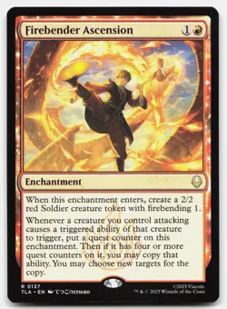 Firebender Ascension 137 TLA Magic: The Gathering R Foil NM - Image 1