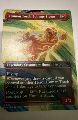 Human Torch, Johnny Storm (Borderless) Marvel Super Heroes Regular Mtg M/NM - Image 1