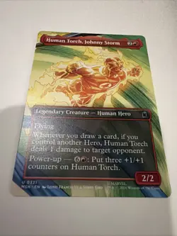 Human Torch, Johnny Storm (Borderless) Marvel Super Heroes Regular Mtg M/NM - Image 3