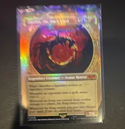 Sauron, the Dark Lord Magic: The Gathering LOTR Mythic Foil Showcase Black 7/6 - Image 1