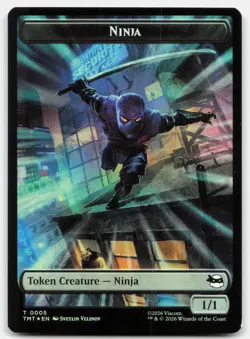 Ninja // Mutagen Double-Sided Token 5 // 9 TMT Magic: The Gathering T Foil NM - Image 1