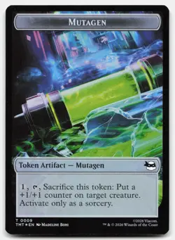 Ninja // Mutagen Double-Sided Token 5 // 9 TMT Magic: The Gathering T Foil NM - Image 2