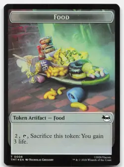 Ninja Turtle Spirit / Food Double-Sided Token 3 / 8 TMT Magic The Gathering Foil - Image 2