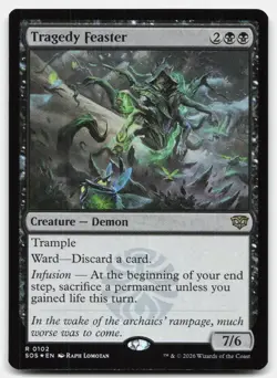 Tragedy Feaster 102 SOS Magic: The Gathering R Foil NM - Image 1