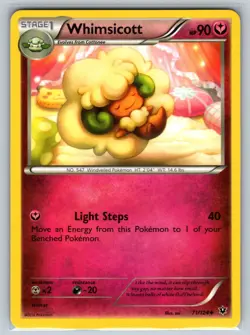 Whimsicott 71/124 Uncommon Fates Collide Pokemon Lightly Played - Image 1