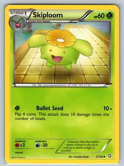 Skiploom 2/124 Uncommon Dragons Exalted Pokemon Lightly Played - Image 1