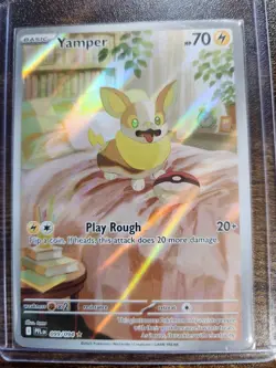 Yamper 099/094 Illustration Rare Phantasmal Flames Pokemon Holo Near Mint - Image 1