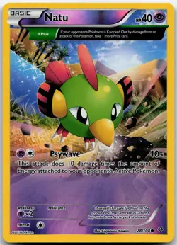 Natu 28/108 Common Roaring Skies Pokemon Reverse Holo Near Mint - Image 1