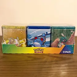Pokemon TCG Stacking Tin 3-Pack Pikachu/Marill English 2023 Metal Booster - Image 1