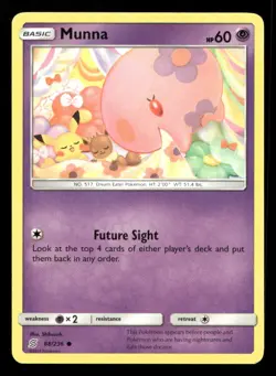 Munna 88/236 Unified Minds NM/M Pokemon - Image 1