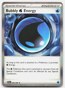Bubbly W Energy 084/086 CRI Pokemon TCG Rare Holo NM - Image 1
