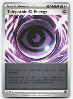 Telepathic Psychic Energy 088/088 POR Pokemon TCG Rare Reverse Holo NM - Image 1