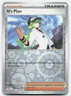 N's Plan 083/086 BLK Pokemon TCG Uncommon Reverse Holo NM - Image 1