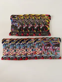 14 Pokemon Mega Evolution Sleeved Booster Packs Chaos Rising Pitch Black - Image 1