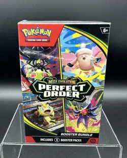 Pokemon TCG: Mega Evolution-Perfect Order Booster Bundle (6 Packs) New Sealed - Image 1