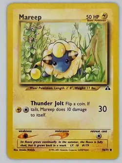 Mareep 58/75 Pokemon - Neo Discovery HP - Image 1