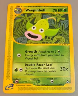 Weepinbell # 65/147 (Ultrigaria) Uncommon Aquapolis 2003 Pokemon EN Mint Vintage - Image 1