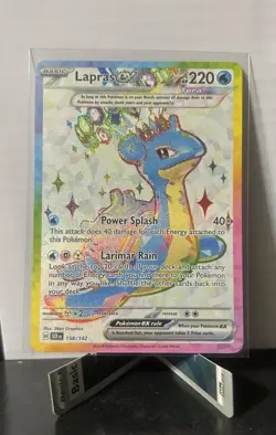 • Lapras ex • 158/142 Ultra Rare SV07 Stellar Crown Holo Pokemon TCG NM - Image 1