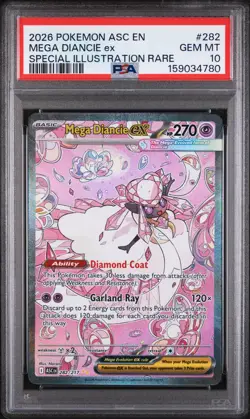 2026 POKEMON ASC EN-ASCENDED HEROES #282 MEGA DIANCIE EX PSA 10 - Image 1