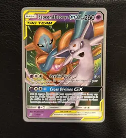 Espeon & Deoxys GX 72/236 World Championships 2019 Nintendo Pokemon Card - Image 1