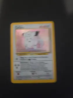 Pokemon TCG Clefairy Base Set Holo Unlimited Rare Card Black Dot Error 5/102 - Image 1