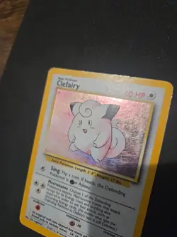 Pokemon TCG Clefairy Base Set Holo Unlimited Rare Card Black Dot Error 5/102 - Image 4