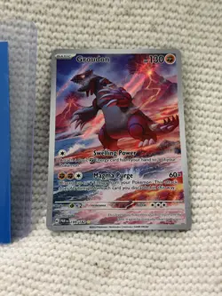 Groudon 199/182 Illustration Rare Paradox Rift Pokemon NM - Image 1