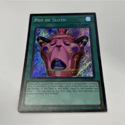 Konami Yu-Gi-Oh! TCG Pot of Sloth CORI-EN061 Secret Rare Holo 1st Ed Eng - Image 1