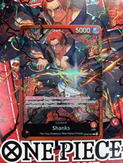 Shanks OP09-001 ONE PIECE Tcg Card NM RED Leader - Image 1