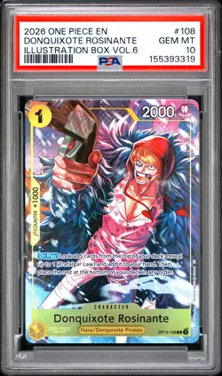 DONQUIXOTE ROSINANTE 108 ILLUSTRATION BOX VOL.6 ONE PIECE PSA 10 - Image 1