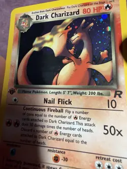 Dark Charizard 4/82 Rare Team Rocket Pokemon 1st Edition Holo Heavily Played - Image 1