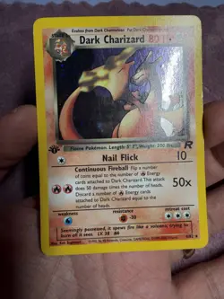 Dark Charizard 4/82 Rare Team Rocket Pokemon 1st Edition Holo Heavily Played - Image 3