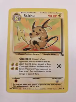 Pokemon TCG Fossil Raichu Non-Holo Card 29/62 LP+ - Image 1