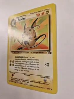 Pokemon TCG Fossil Raichu Non-Holo Card 29/62 LP+ - Image 3