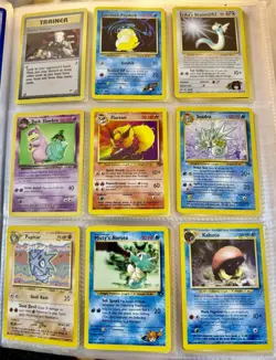 Vintage Pokemon Card Lot 9 Cards WOTC 1999 English Flareon Dark Slowbro LP - Image 1