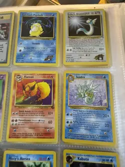 Vintage Pokemon Card Lot 9 Cards WOTC 1999 English Flareon Dark Slowbro LP - Image 5